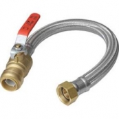 U3088FLEX18BV 3/4X1/2X18"FLEX  WATER HEATER HOSE W/BALL VALVE.  SHARKBITE