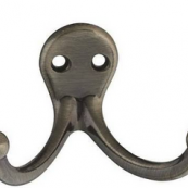325-746 PEWTER DBL.CLOTHES HOOK