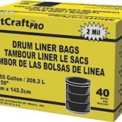 55040 55GAL 2M DRUM LINER BLACK