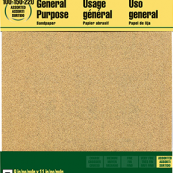 9003 9X11 CRS A/O SANDPAPER 4PK