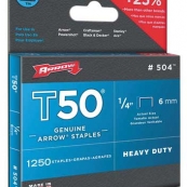 50424 1/4IN T-50 STAPLE BX/1250