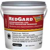 LQWAF1-2 REDGARD WATERPROOFR GAL
ELASTOMERC-USE UNDR CERAMIC TILE
AND STONE FLOORS-APPROVED AS 
SHOWER PAN LINER