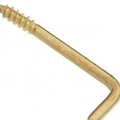120-543 BRASS 112 SQ SCREW HOOKS
 5PK