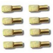 U10162 8PK.SHELF PEG 1/4" BRASS