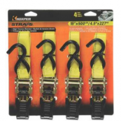 05506 15' RATCHET TIEDOWN 4PK