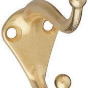 243-717 COAT/HAT HOOK BRT/BRS