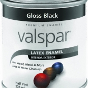 65048/28860 VALSPAR GLOSS BLACK 
LATEX ENAMEL PAINT