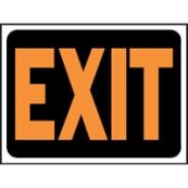 9X12 PLASTIC SIGN EXIT