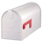 E1100W00 MAILBOX STD WHT STEEL