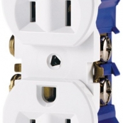 270W WHITE GROUNDED RECEPTACLE