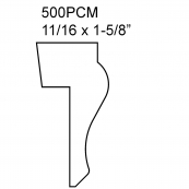 PRINCETON #500 COTTAGE CHAIR
RAIL. 11/16"X 1-5/8" PRIMED
FJ.INT/EXT..