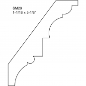 5-1/8" CURTIS CROWN / SM-29P    
"F.J.", PRIMED POPLAR