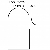 1-5/8" WAINSCOT CAP / TWP-289A  
"A" GRADE, PINE *3/4" PLOW