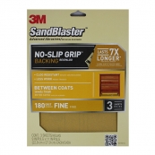 20180SS GOLD  180 SANDPAPER 3/PK