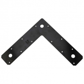 266-474 9"X2"FLAT CORNER PLATE 
BLACK FINISH.