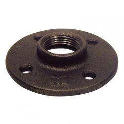 3/4 BLK MALL FLR FLANGE         
