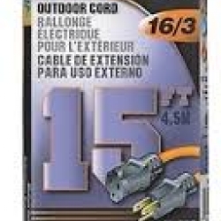 OR501615 EXT CORD 16/3X15FT ORNG