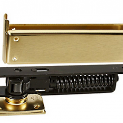 126-706 FLOOR MNT HINGE SATN BRS