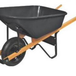 WB6SMB 6CU.FT BLACK METAL WHEEL-
BARROW (BLACK METAL TUB)