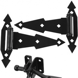 243-899 TEE-HINGE PR W/LATCH BLK