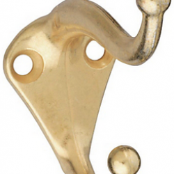 243-717 COAT/HAT HOOK BRT/BRS