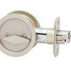 33515 RND ROUND POCKET DOOR LOCK
PRIVACY SATIN NCKL. FINISH