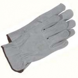 4065L GLOVES GREY SPLIT LTHR L