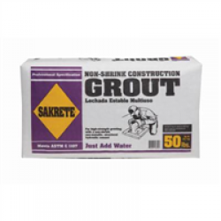 50 LB NON-SHRINK GENERAL PURPOSE
GROUT
*APPROXIMATELY 1/2 CUBIC FOOT
*NON-STAINING FORMULA 64 BAGS 
PER SKID