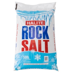 HALITE ROCK SALT / 50#          
49 BAGS PER SKID NON-RETURNABLE
ALL SALES FINAL ! LIMIT 15 BAGS