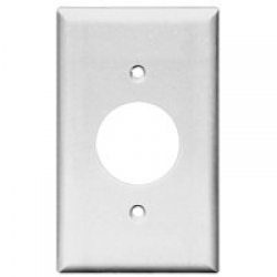 2131W-BOX WHT RECPT PLATE 1G