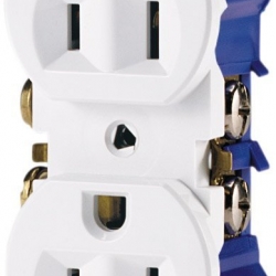 270W WHITE GROUNDED RECEPTACLE