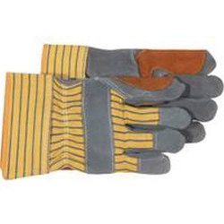 4057 SPLIT LEATHER PALM GLOVE
RUBBERIZED SAFETY CUFF